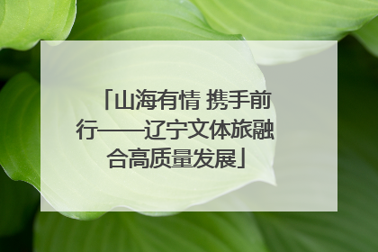 山海有情 携手前行——辽宁文体旅融合高质量发展