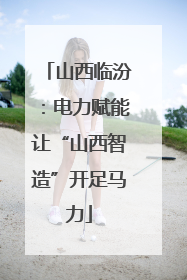 山西临汾：电力赋能让“山西智造”开足马力