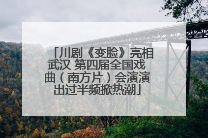 川剧《变脸》亮相武汉 第四届全国戏曲（南方片）会演演出过半频掀热潮