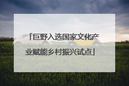 巨野入选国家文化产业赋能乡村振兴试点