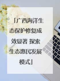 广西海洋生态保护修复成效显著 探索生态惠民发展模式