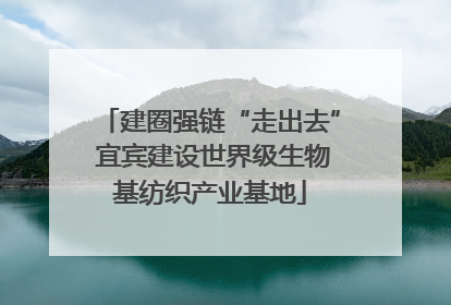 建圈强链“走出去” 宜宾建设世界级生物基纺织产业基地