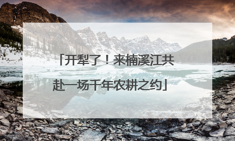 开犁了！来楠溪江共赴一场千年农耕之约