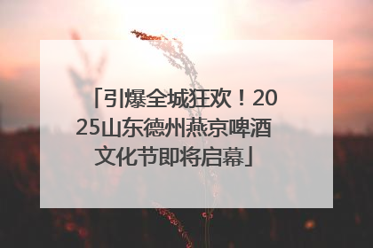 引爆全城狂欢！2025山东德州燕京啤酒文化节即将启幕