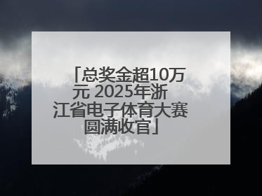 总奖金超10万元 2025年浙江省电子体育大赛圆满收官