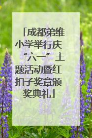 成都弟维小学举行庆“六一”主题活动暨红扣子奖章颁奖典礼