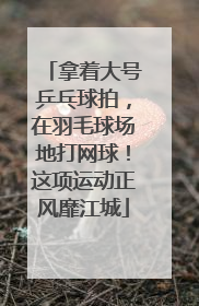 拿着大号乒乓球拍，在羽毛球场地打网球！这项运动正风靡江城