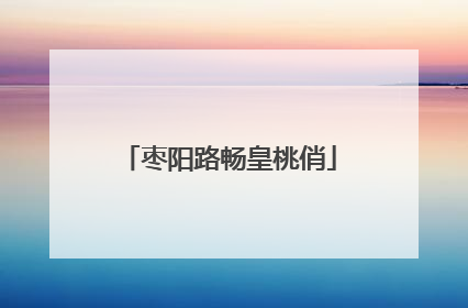 枣阳路畅皇桃俏