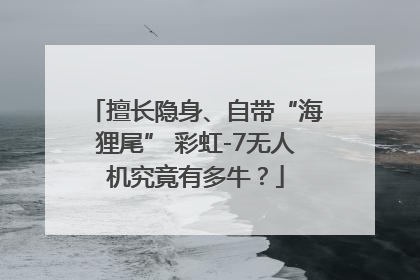 擅长隐身、自带“海狸尾” 彩虹-7无人机究竟有多牛？