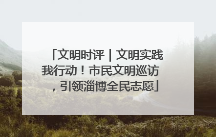 文明时评｜文明实践我行动！市民文明巡访，引领淄博全民志愿