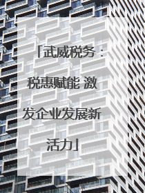 武威税务：税惠赋能 激发企业发展新活力