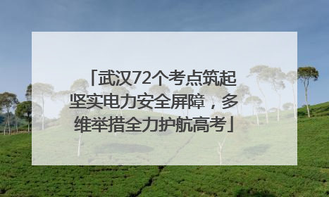 武汉72个考点筑起坚实电力安全屏障，多维举措全力护航高考