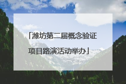 潍坊第二届概念验证项目路演活动举办