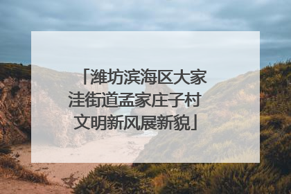 潍坊滨海区大家洼街道孟家庄子村文明新风展新貌