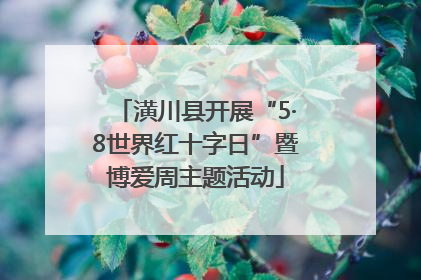 潢川县开展“5·8世界红十字日”暨博爱周主题活动