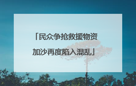 民众争抢救援物资 加沙再度陷入混乱