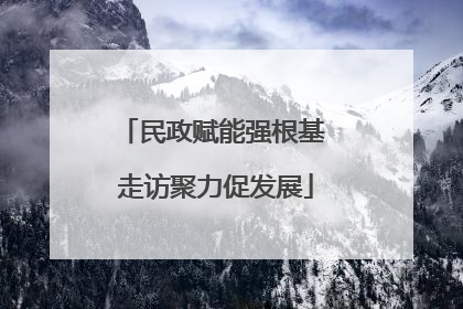 民政赋能强根基 走访聚力促发展