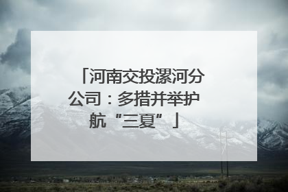 河南交投漯河分公司：多措并举护航“三夏”