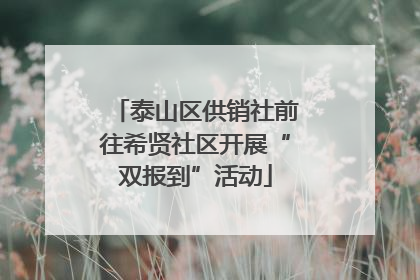 泰山区供销社前往希贤社区开展“双报到”活动