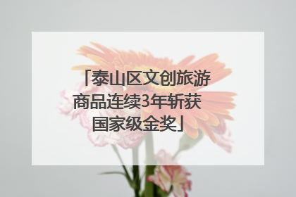 泰山区文创旅游商品连续3年斩获国家级金奖