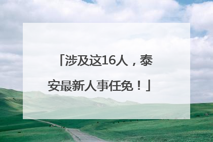 涉及这16人，泰安最新人事任免！