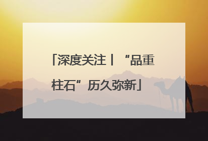 深度关注丨“品重柱石”历久弥新