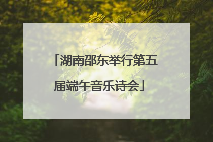 湖南邵东举行第五届端午音乐诗会