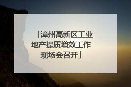 漳州高新区工业地产提质增效工作现场会召开