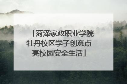 菏泽家政职业学院牡丹校区学子创意点亮校园安全生活