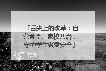 舌尖上的改革：自营食堂、家校共治，守护学生餐盘安全