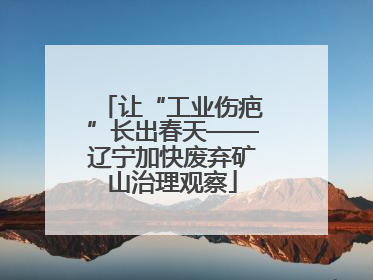 让“工业伤疤”长出春天——辽宁加快废弃矿山治理观察