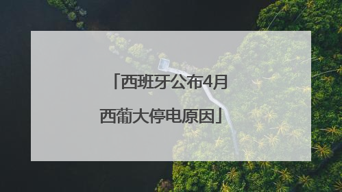 西班牙公布4月西葡大停电原因