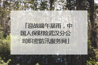 迎战端午暴雨，中国人保财险武汉分公司织密防汛服务网