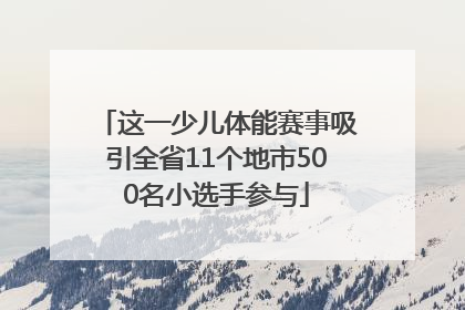 这一少儿体能赛事吸引全省11个地市500名小选手参与