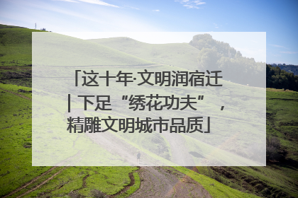 这十年·文明润宿迁｜下足“绣花功夫”，精雕文明城市品质