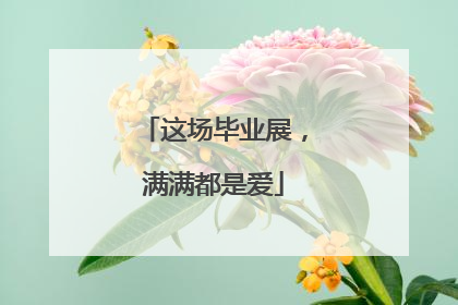 这场毕业展，满满都是爱