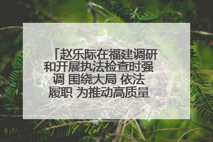赵乐际在福建调研和开展执法检查时强调 围绕大局 依法履职 为推动高质量发展作出人大贡献