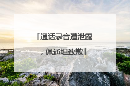 通话录音遭泄露，佩通坦致歉
