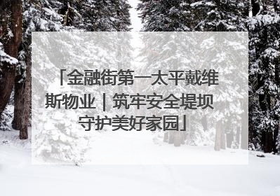 金融街第一太平戴维斯物业｜筑牢安全堤坝 守护美好家园