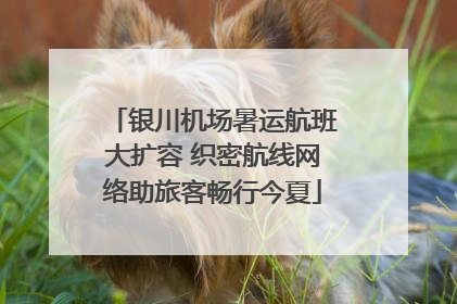 银川机场暑运航班大扩容 织密航线网络助旅客畅行今夏