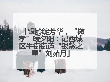 银龄绽芳华，“微孝”暖夕阳：记西城区牛街街道“银龄之星”刘茹月