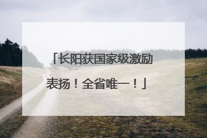 长阳获国家级激励表扬！全省唯一！