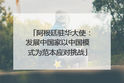 阿根廷驻华大使：发展中国家以中国模式为范本应对挑战