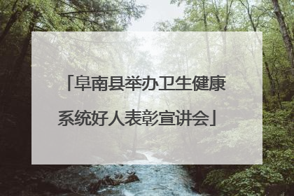 阜南县举办卫生健康系统好人表彰宣讲会