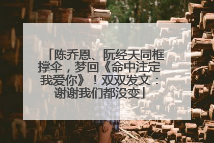 陈乔恩、阮经天同框撑伞，梦回《命中注定我爱你》！双双发文：谢谢我们都没变