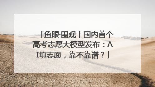 鱼眼·围观丨国内首个高考志愿大模型发布：AI填志愿，靠不靠谱？