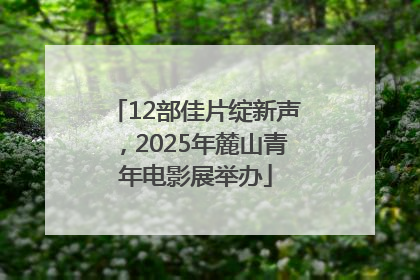 12部佳片绽新声，2025年麓山青年电影展举办