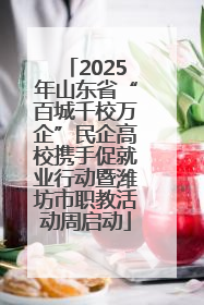 2025年山东省“百城千校万企”民企高校携手促就业行动暨潍坊市职教活动周启动