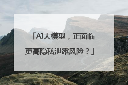 AI大模型，正面临更高隐私泄露风险？