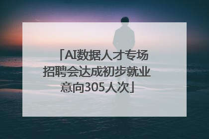 AI数据人才专场招聘会达成初步就业意向305人次